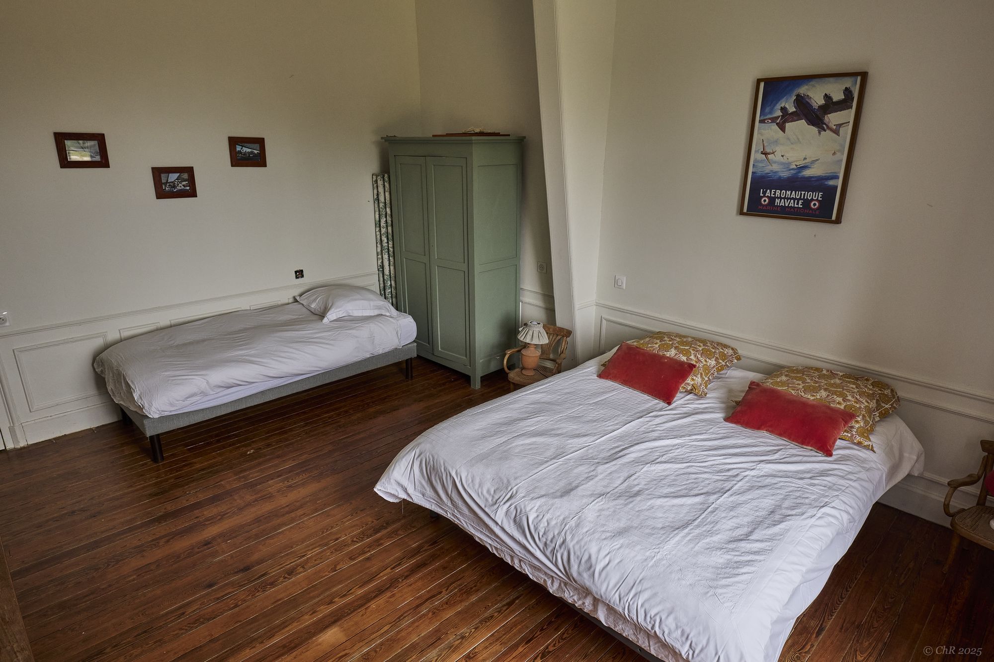La chambre du Parc, lit double et lit simple